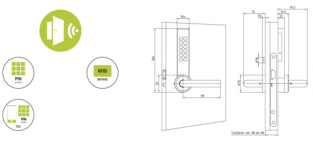 Cemag Groupe schéma serrure électronique DS400