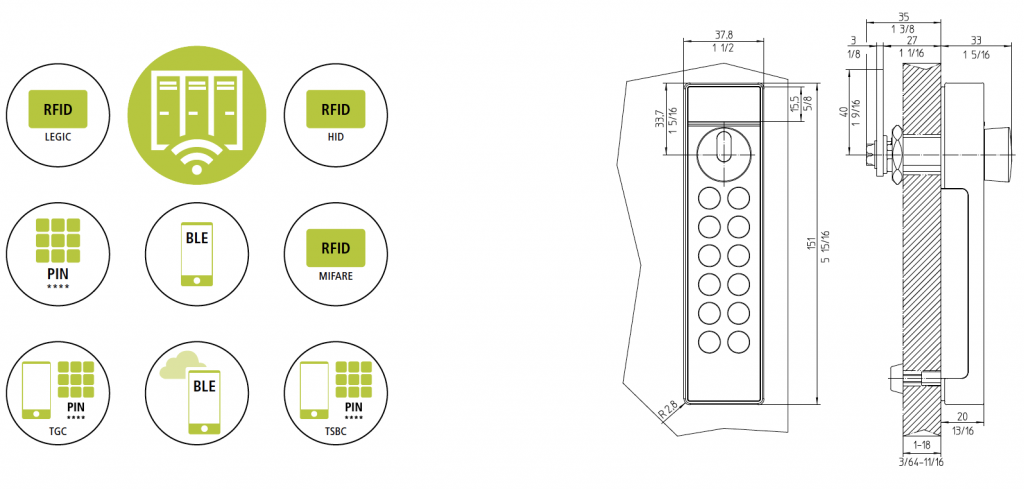 Cemag Groupe schéma serrure électronique LS600 Legic